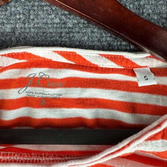 J Crew Top Womens Small Supima Cotton Crewneck Tee Short Sleeve Pullover Striped - Picture 5 of 8